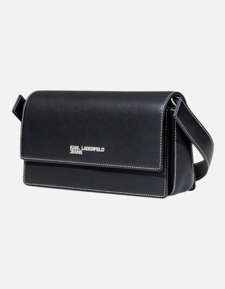 Handbag with Automatic Button Fastening Women - Black Bags