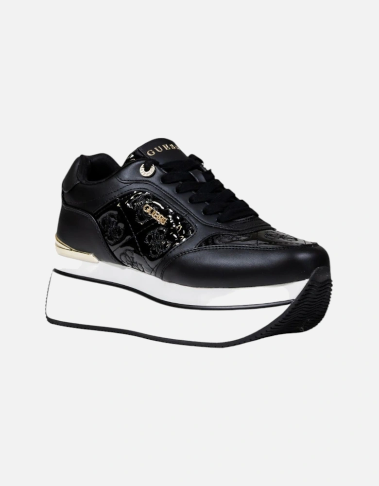 Platform Sporty Lace-Up Sneakers Women - Black
