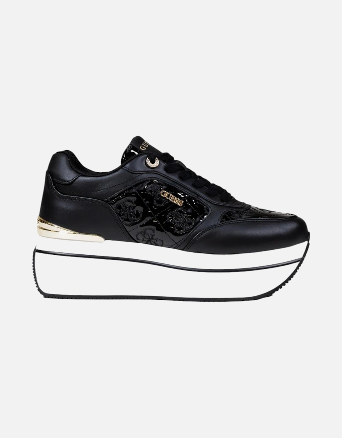 Platform Sporty Lace-Up Sneakers Women - Black, 4 of 3