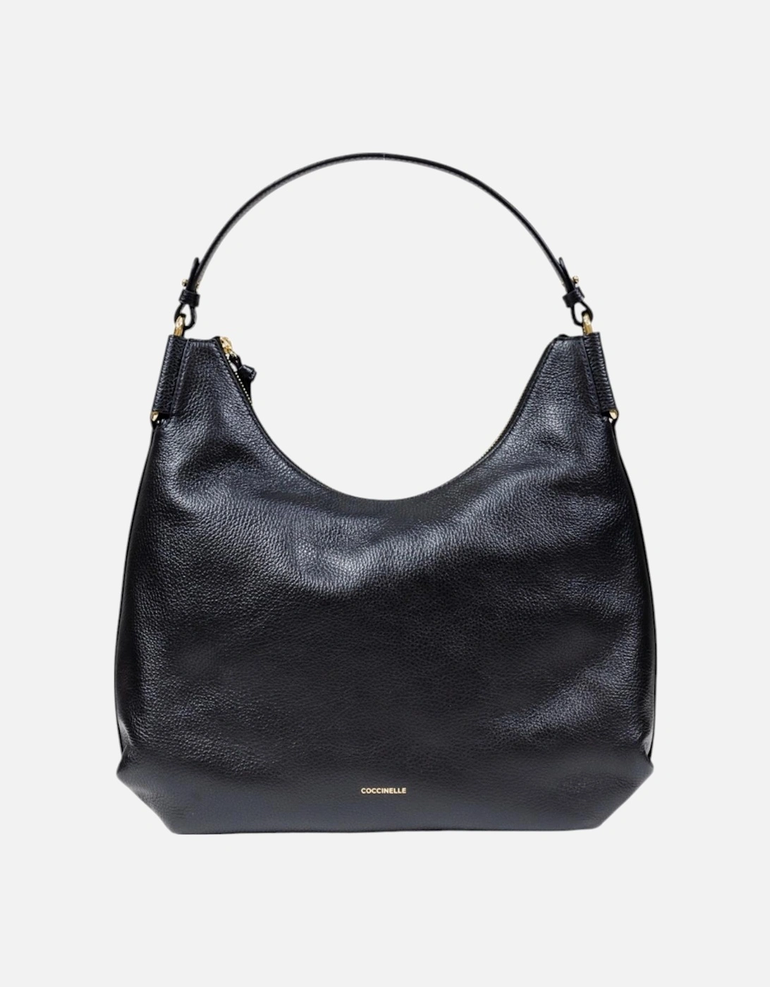 Leather Handbag with Shoulder Strap Women - Black Bags