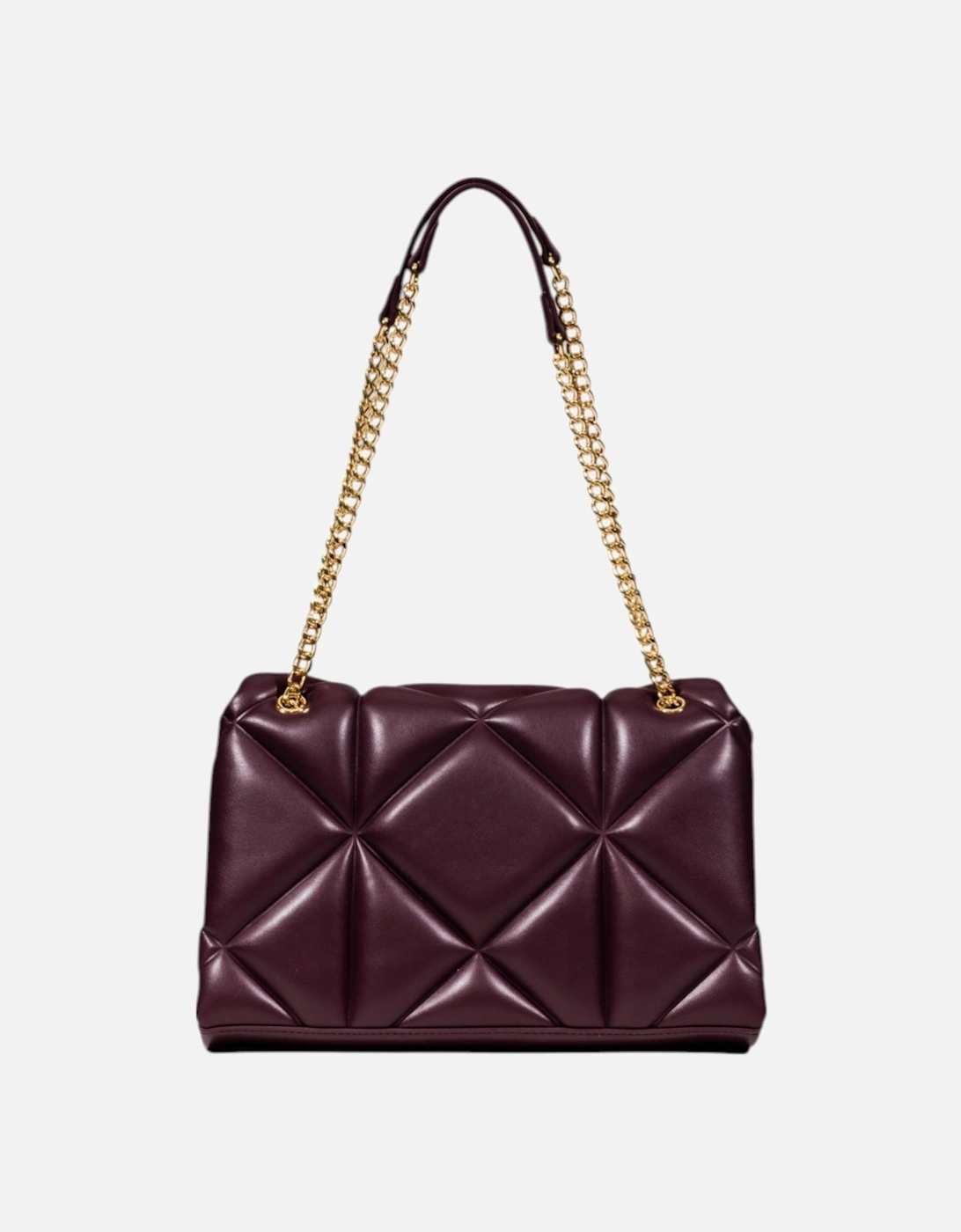 Faux Leather Handbag with Inside Pockets Women - Purple Bags