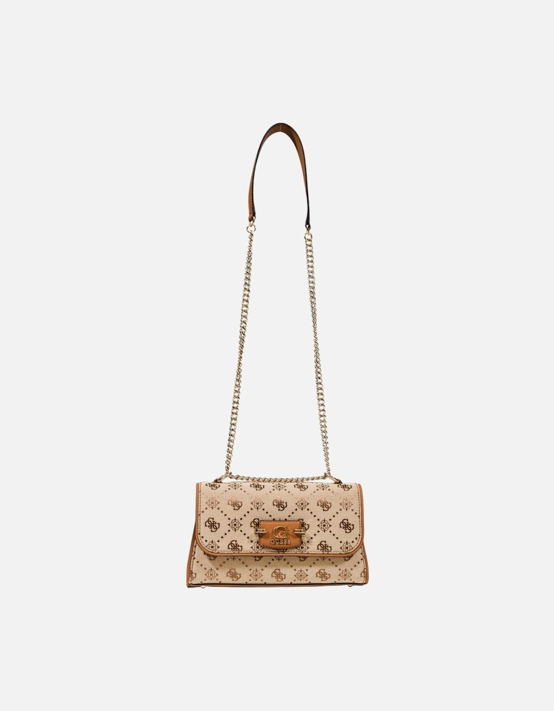 Printed Shoulder Bag with Automatic Fastening Women - Beige, 4 of 3
