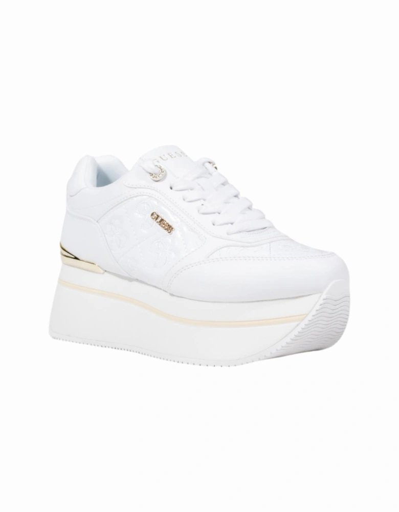 Sporty Platform Lace-Up Sneakers Women - White