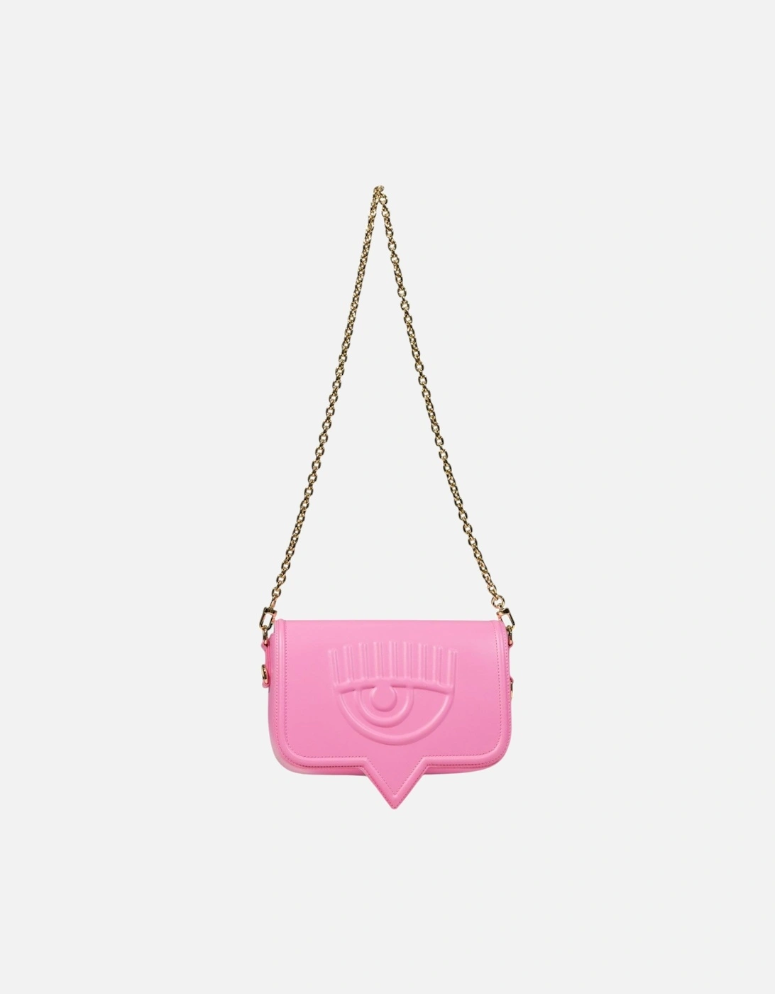 Polyurethane Button Fastening Shoulder Bag Women - Pink