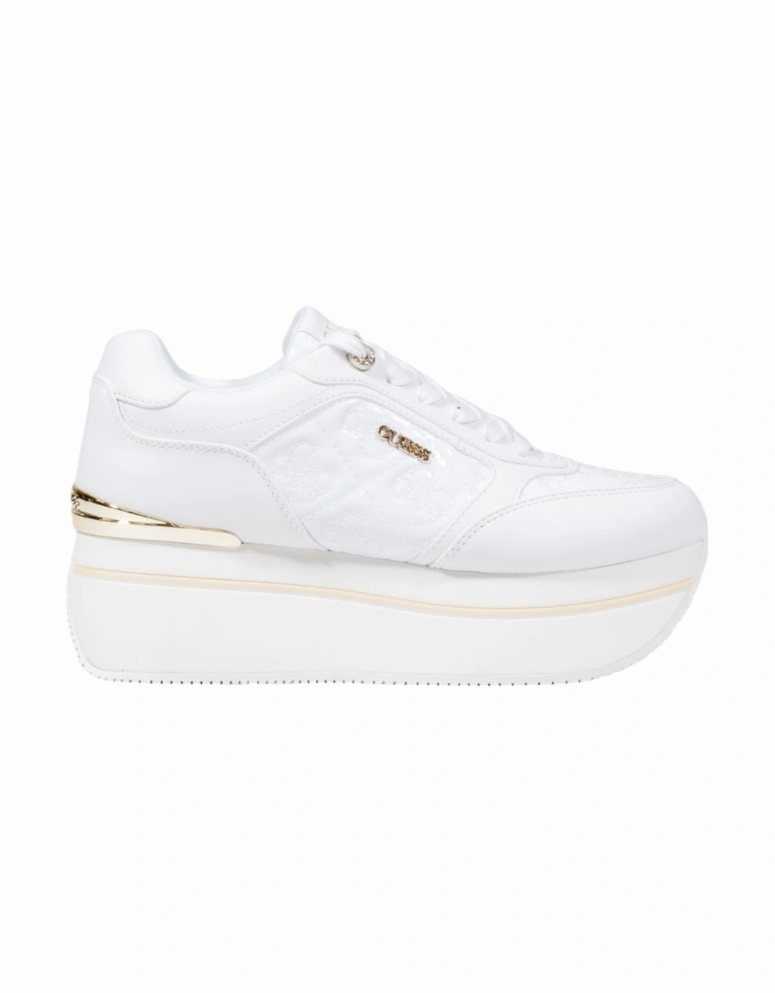 Sporty Platform Lace-Up Sneakers Women - White, 4 of 3