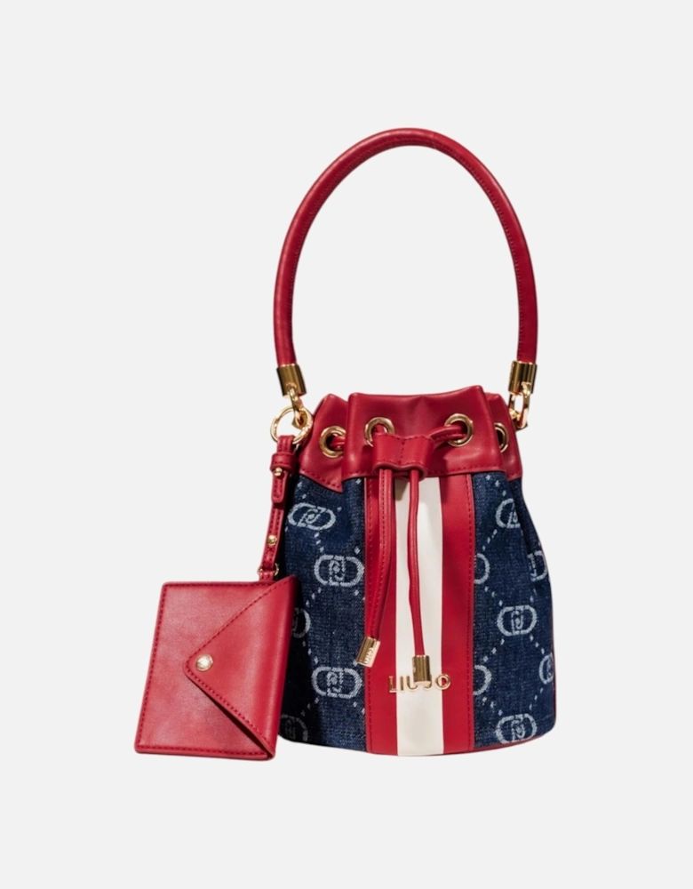 Handbag with Shoulder Strap and Lace Fastening Women - Blue Bags