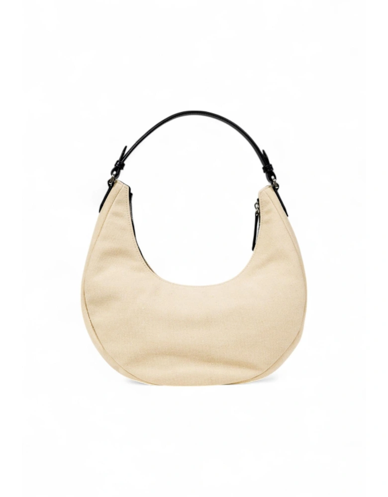 Handbag with Zip and Multiple Pockets Women - Beige Bags