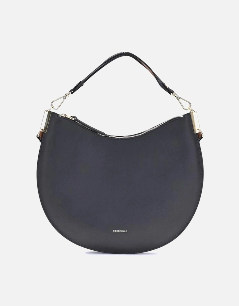 Versatile Sun Up Shoulder Bag with Zip Closure Women - Black
