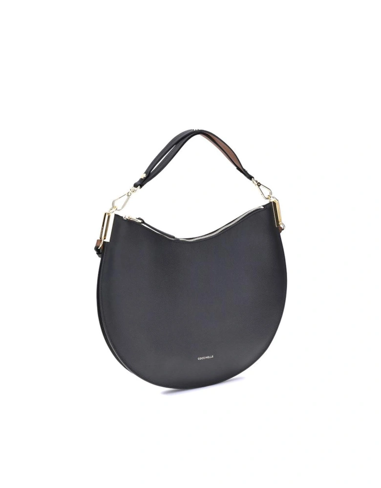 Versatile Sun Up Shoulder Bag with Zip Closure Women - Black