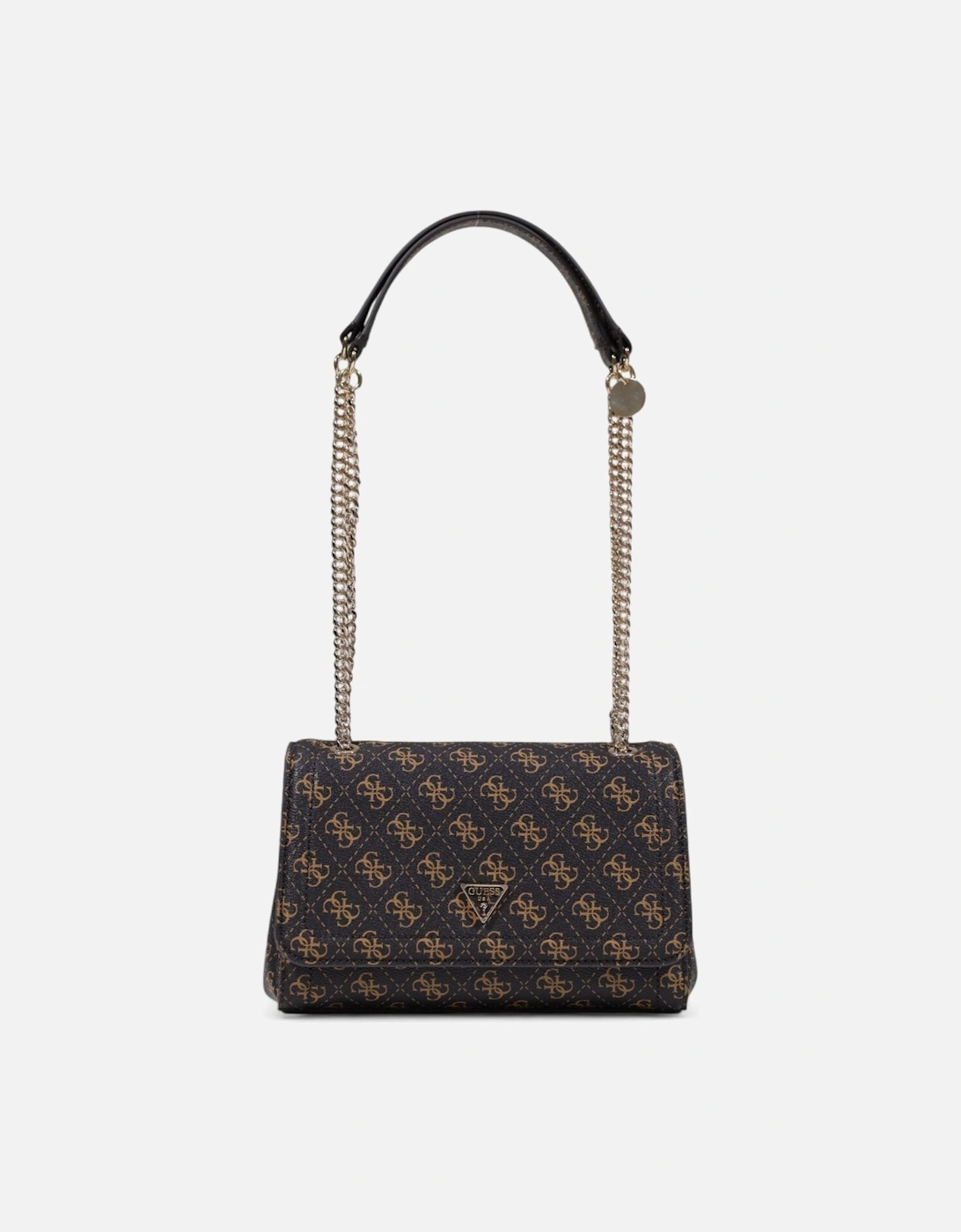 Print Handbag with Automatic Button Fastening Women - Brown Bags, 4 of 3