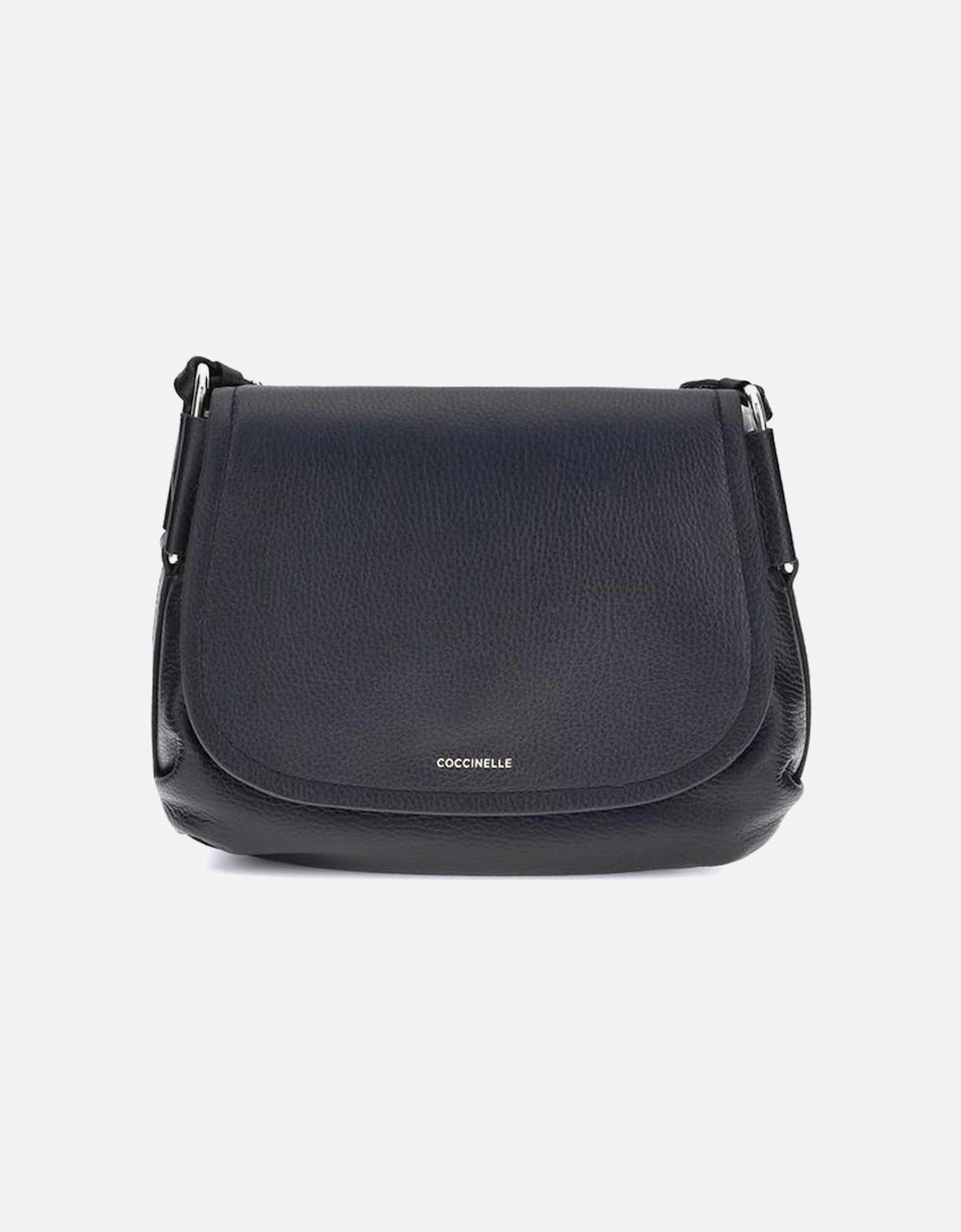 Rebekka Curved Leather Shoulder Bag Women - Black, 5 of 4