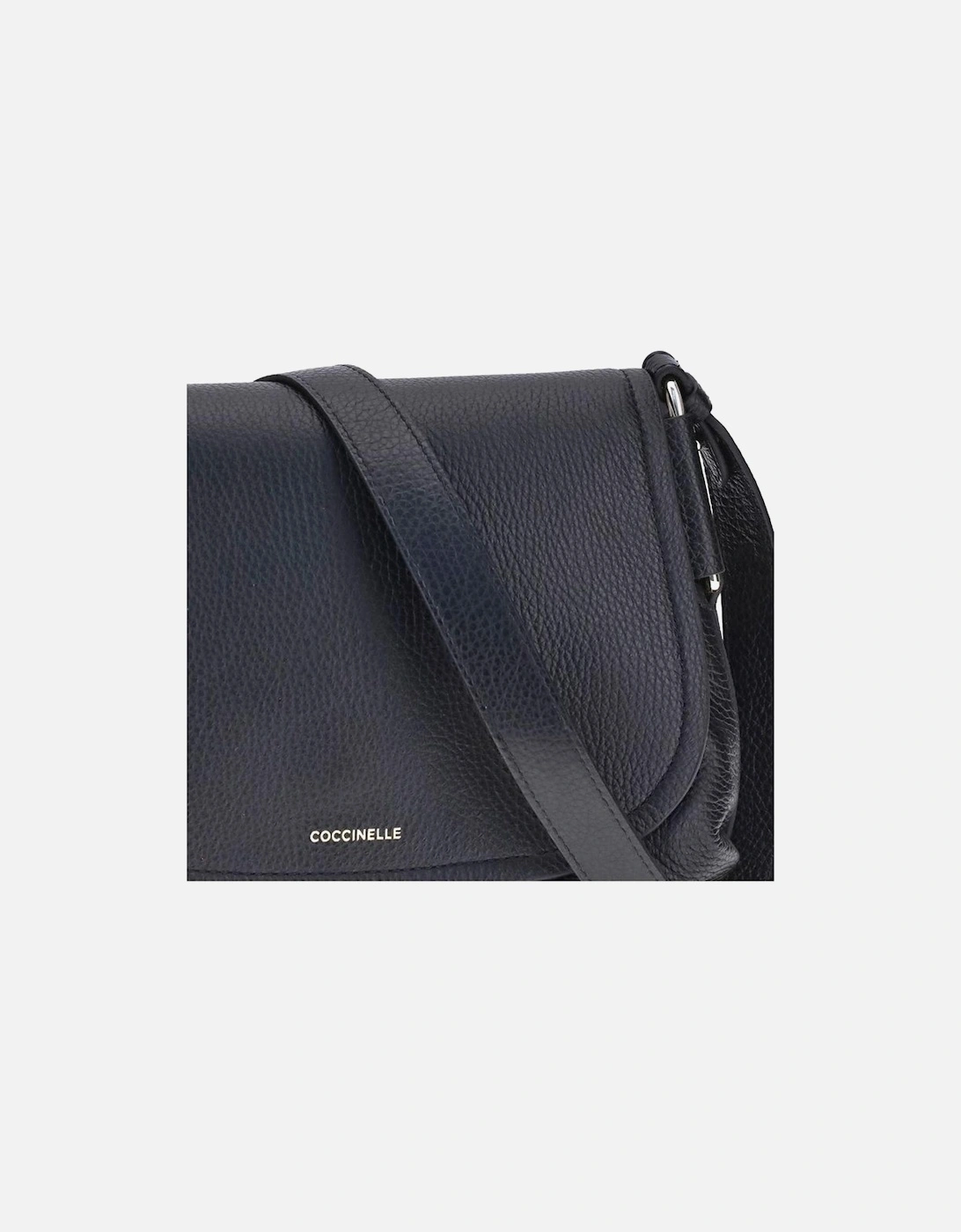 Rebekka Curved Leather Shoulder Bag Women - Black
