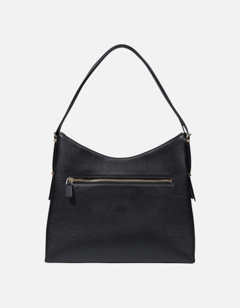 Handbag with Zip and Multiple Pockets Women - Black Bags