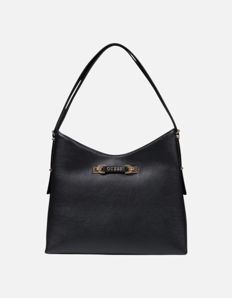 Handbag with Zip and Multiple Pockets Women - Black Bags