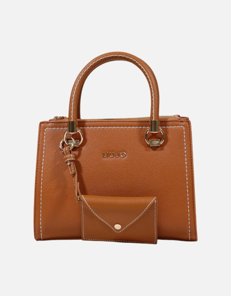 Handbag with Shoulder Strap and Zip Fastening Women - Brown Bags