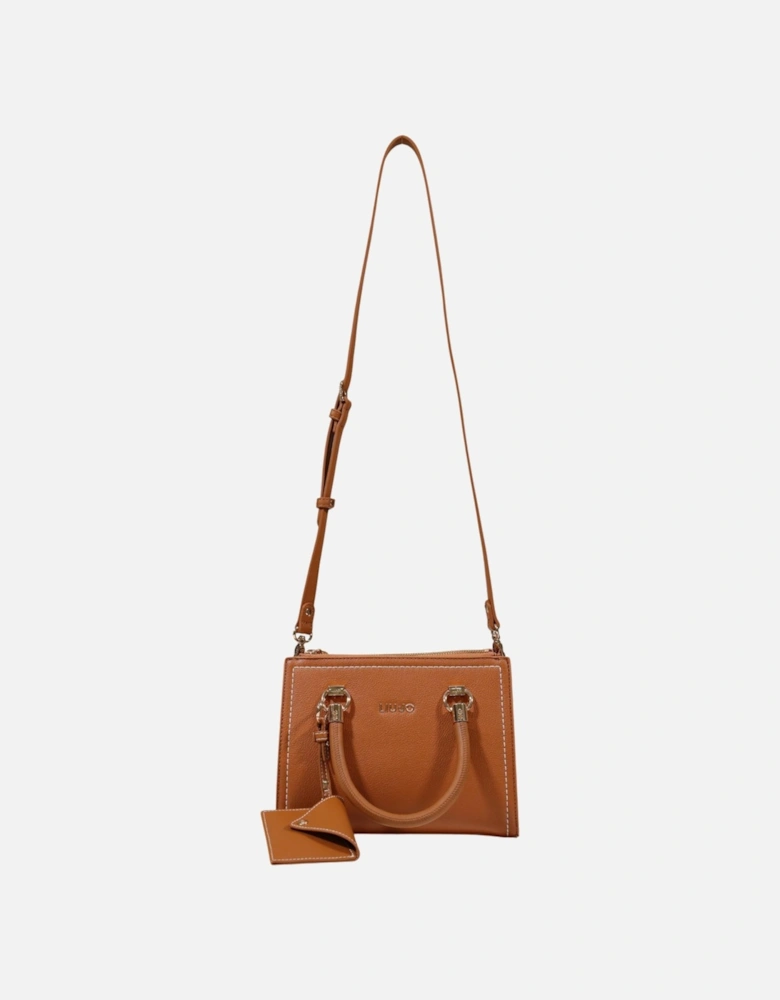 Handbag with Shoulder Strap and Zip Fastening Women - Brown Bags