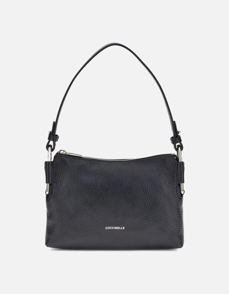 Rebekka Leather Shoulder Bag with Adjustable Strap Women - Black
