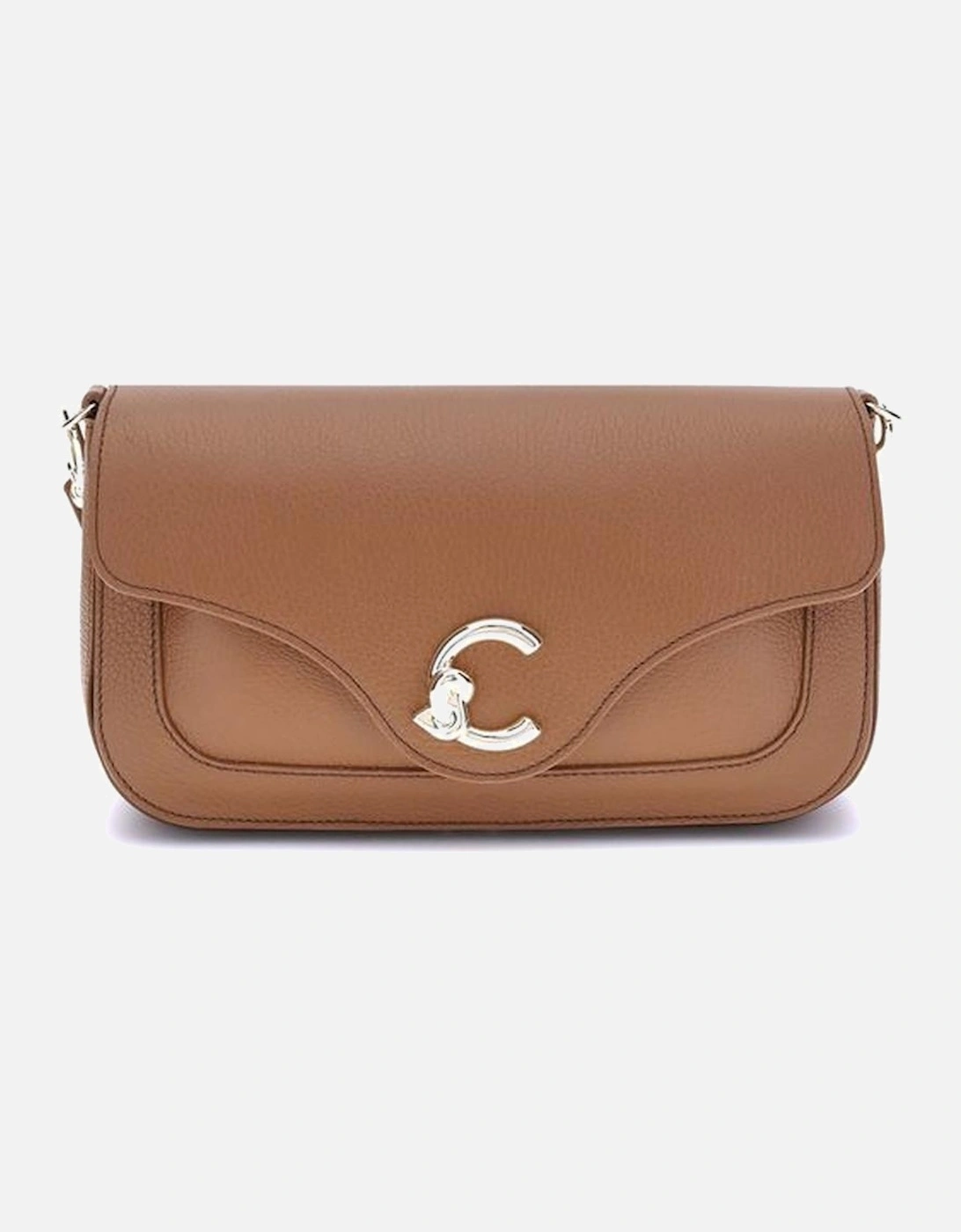 C-Me Shoulder Bag with Gold Logo and Magnetic Closure Women - Brown, 5 of 4