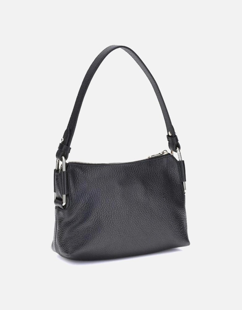 Rebekka Leather Shoulder Bag with Adjustable Strap Women - Black