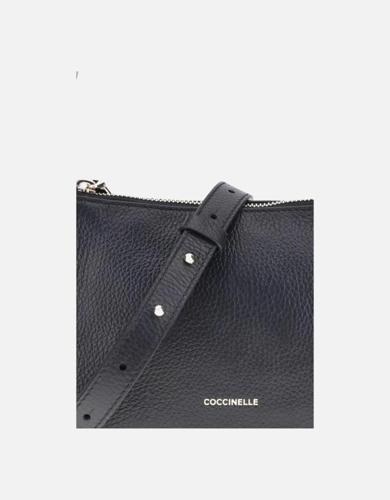 Rebekka Leather Shoulder Bag with Adjustable Strap Women - Black