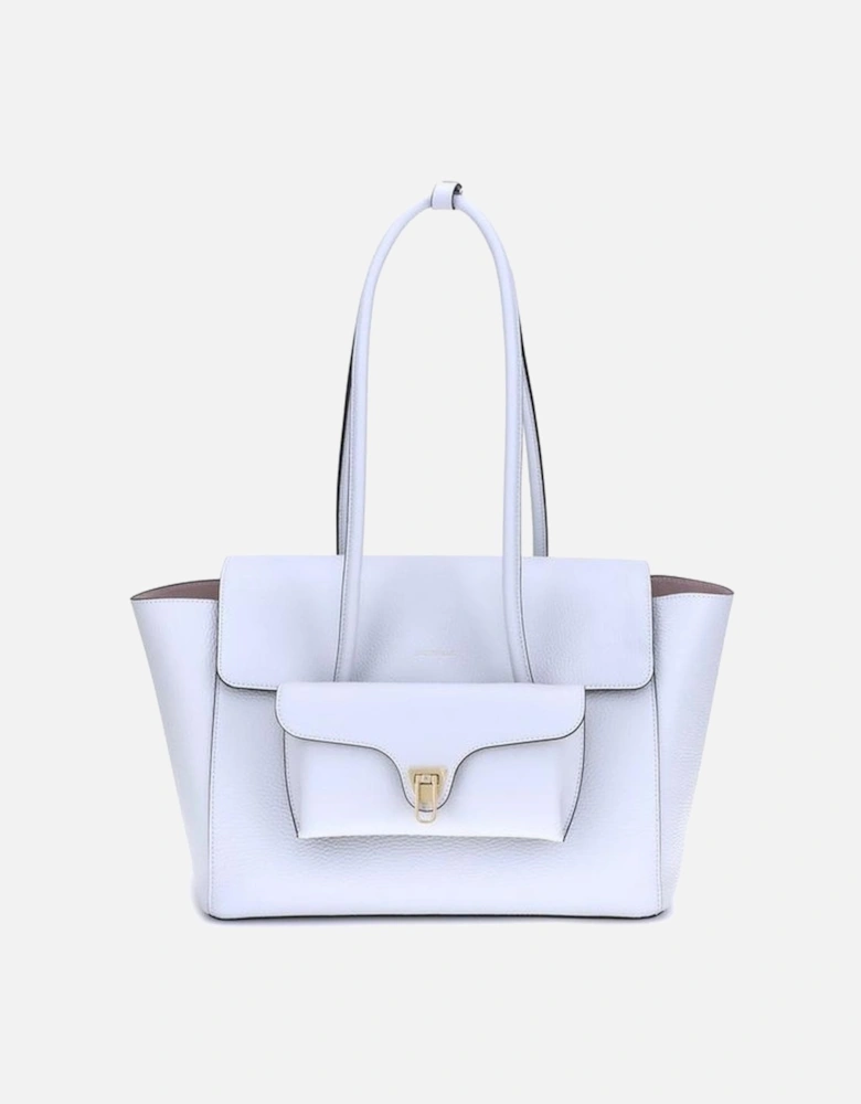 Double Bit Shoulder Bag with Detachable Clutch Women - White