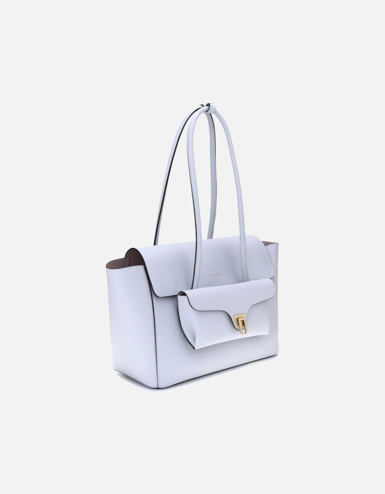 Double Bit Shoulder Bag with Detachable Clutch Women - White