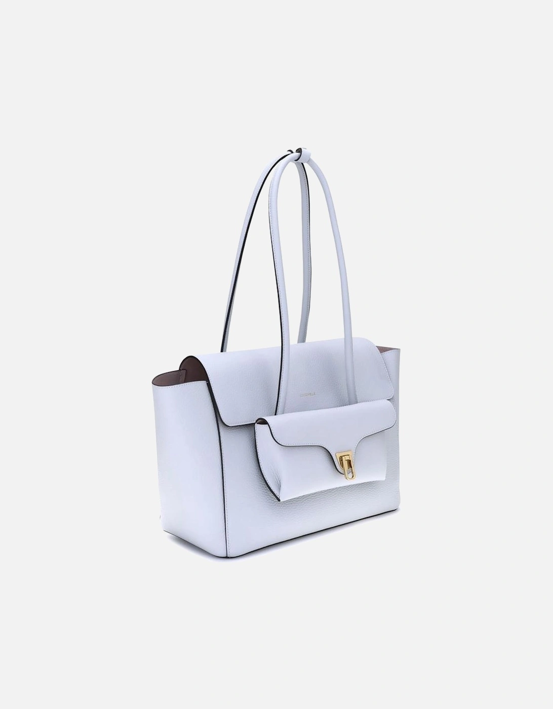 Double Bit Shoulder Bag with Detachable Clutch Women - White