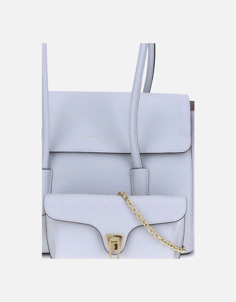 Double Bit Shoulder Bag with Detachable Clutch Women - White