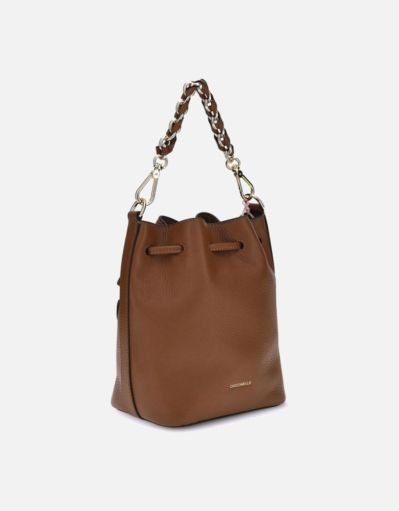 Beat Generation Bucket Bag with Plectrum Closure Women - Brown