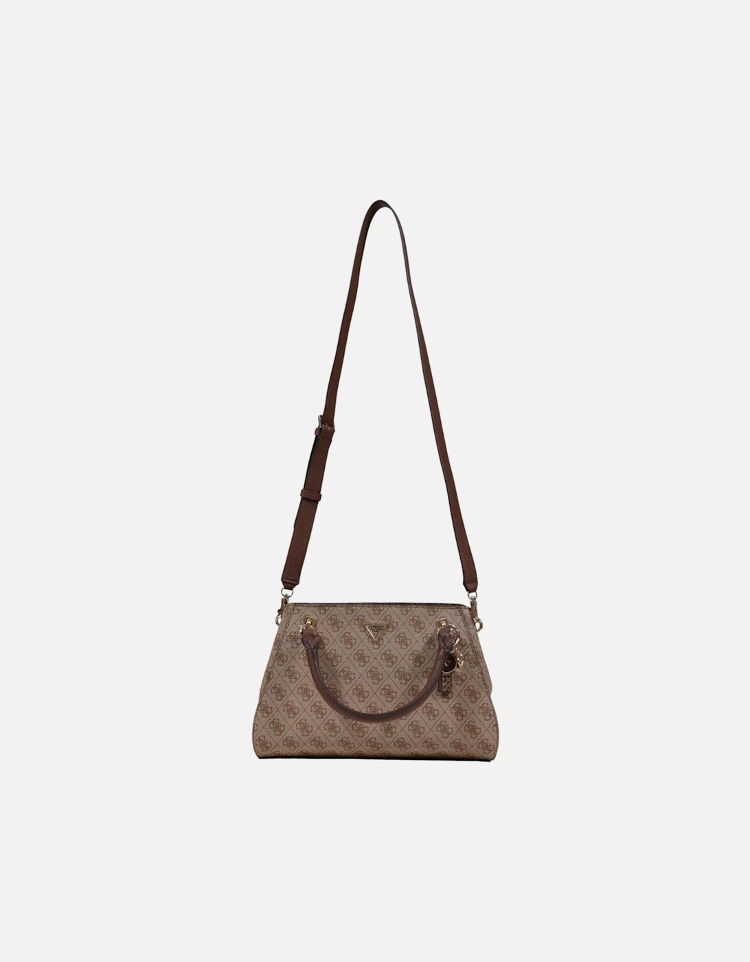 Printed Handbag with Shoulder Strap and Inside Pockets Women - Brown, 4 of 3