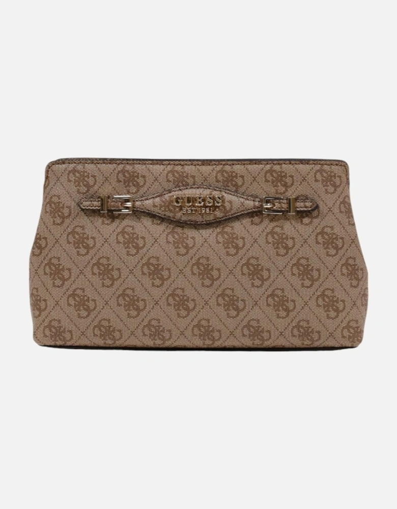 Print Shoulder Bag with Zip Closure Women - Beige