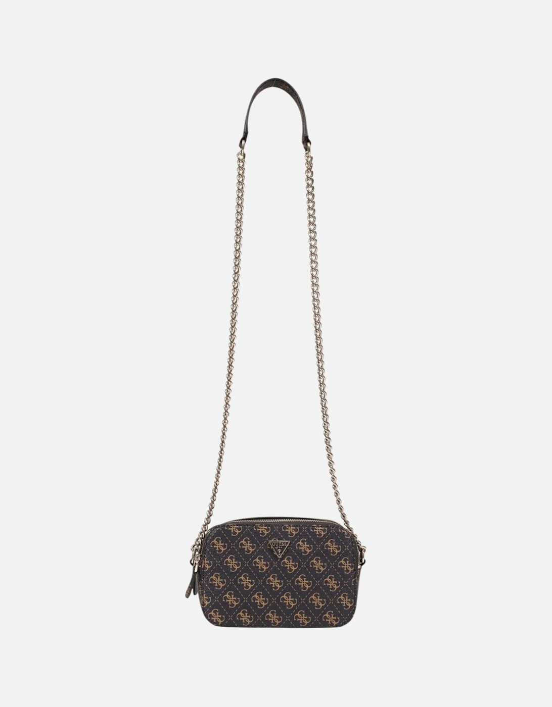 Print Shoulder Bag with Zip Fastening Women - Brown, 4 of 3