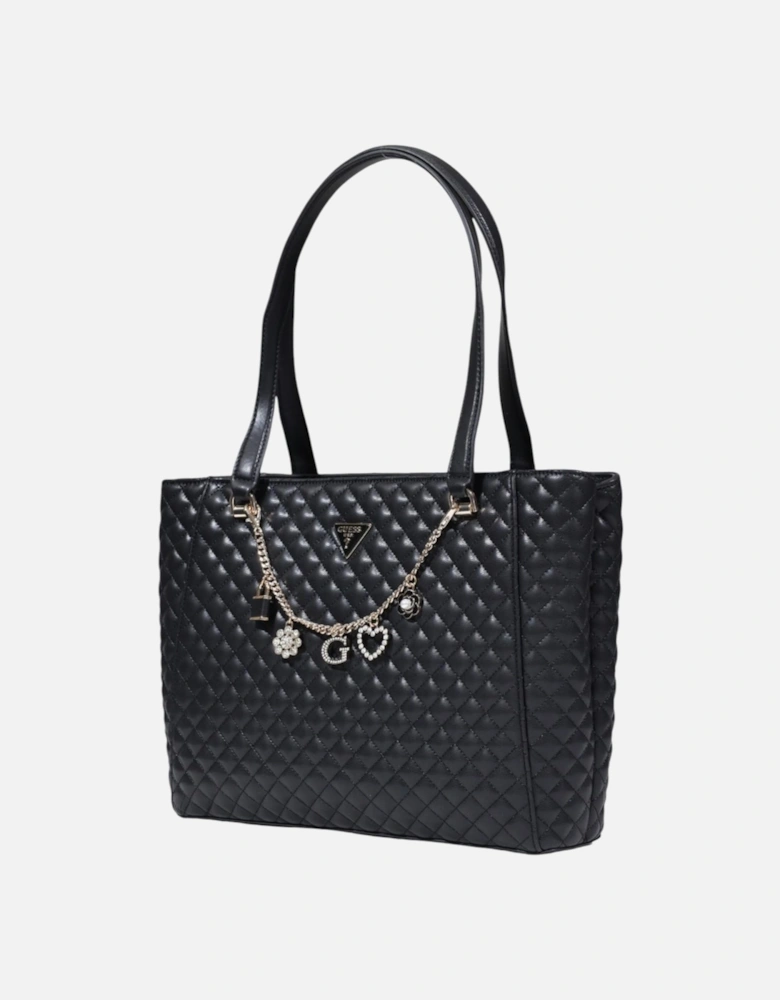 Handbag with Zip and Inside Pockets Women - Black Bags