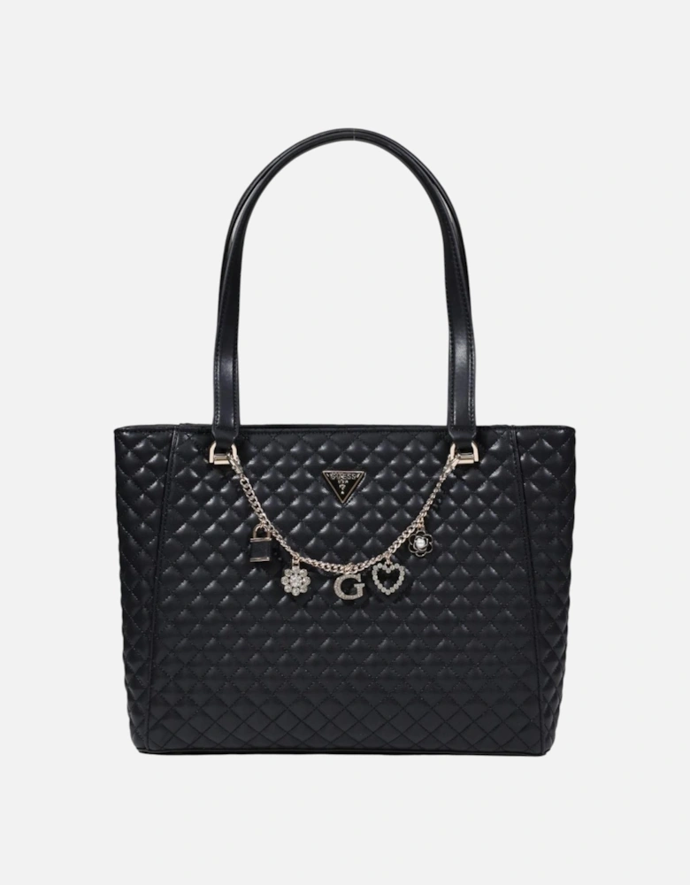 Handbag with Zip and Inside Pockets Women - Black Bags
