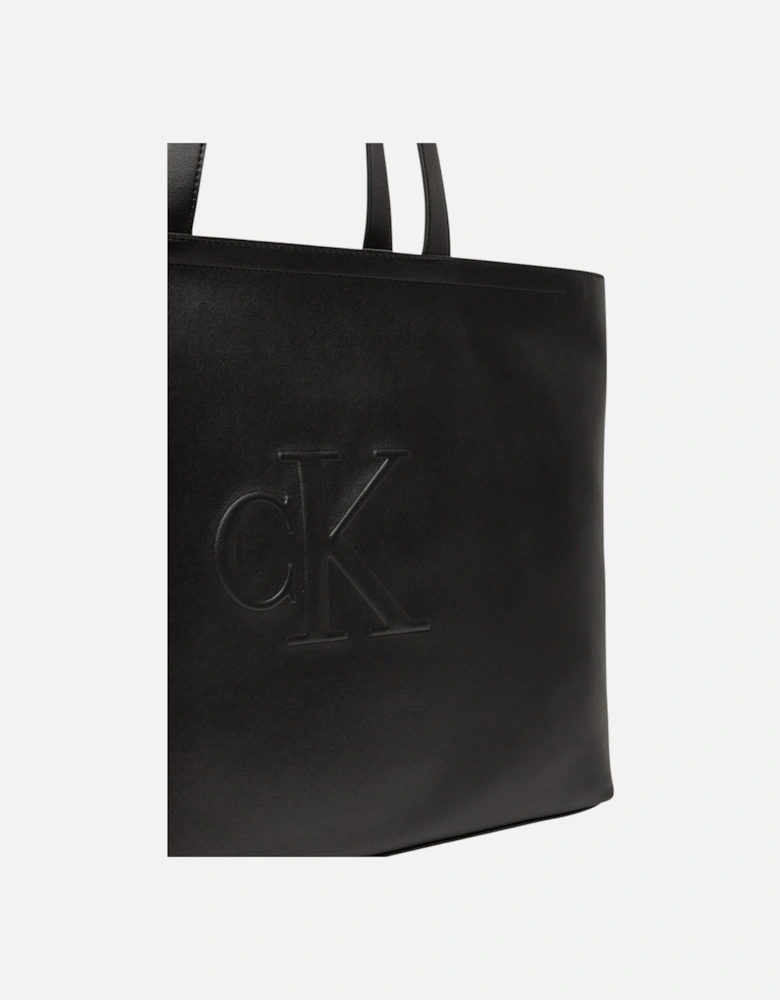 Handbag with Zip and Inside Pockets Women - Black Bags