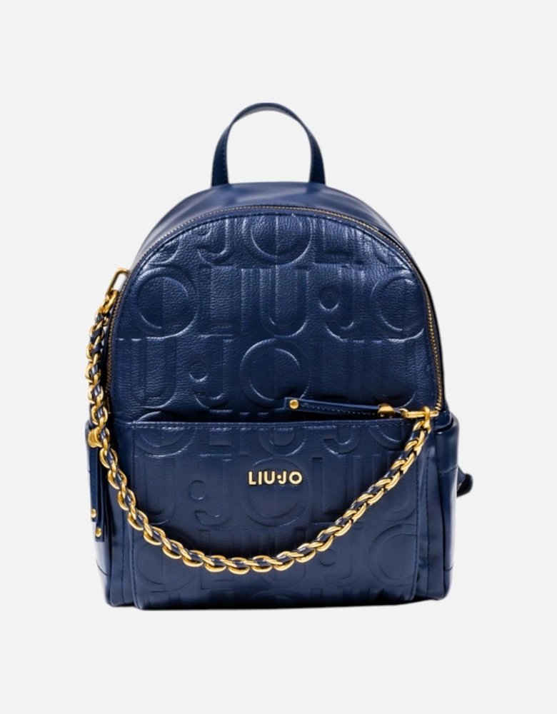 Rucksack with Zip and Multiple Pockets Women - Blue Bags