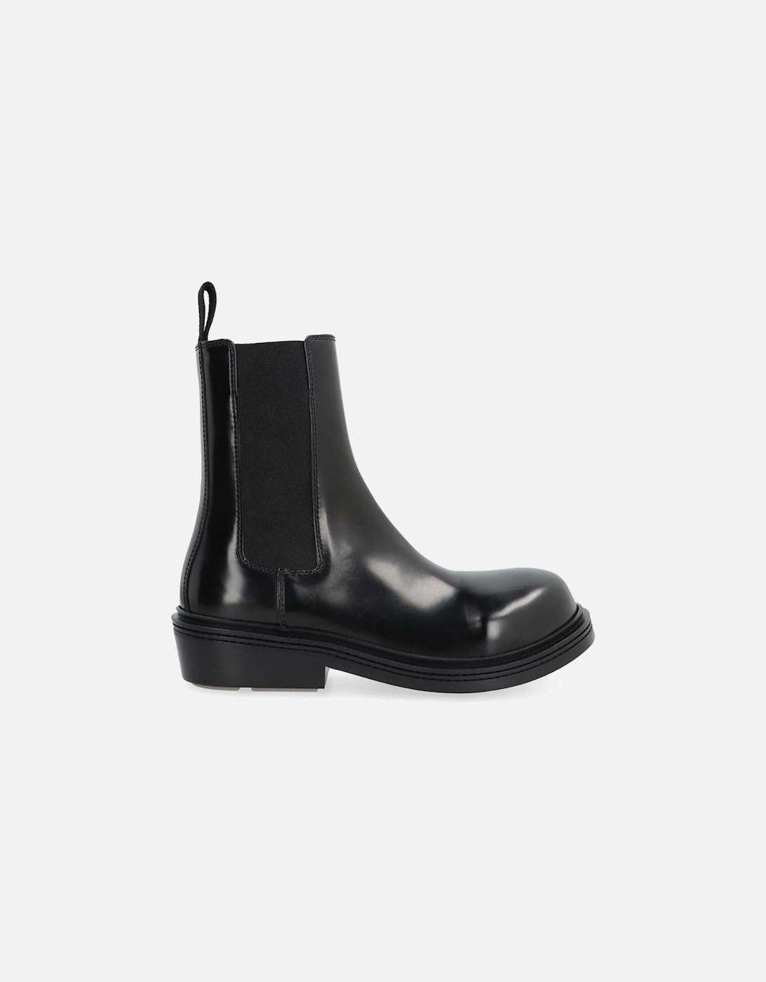 Calf Leather Ankle Boots with Elasticated Inserts Women - Black, 4 of 3