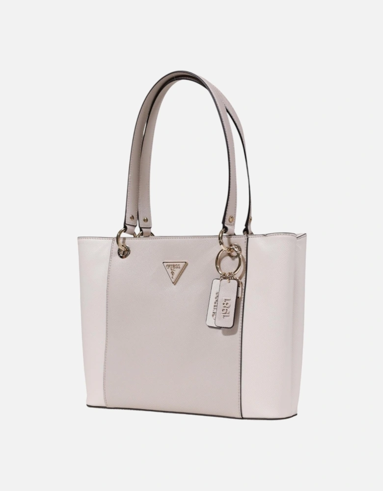 Handbag with Zip and Inside Pockets Women - Beige Bags