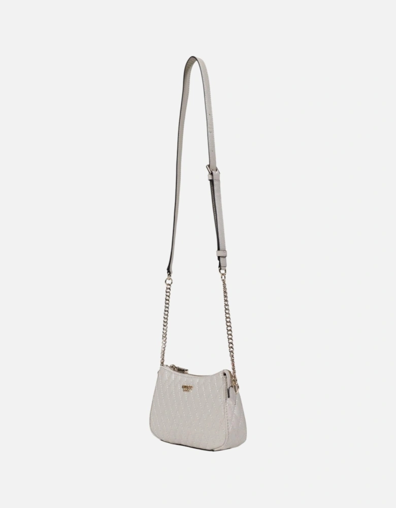 Shoulder Bag with Zip and Inside Pockets Women - Beige