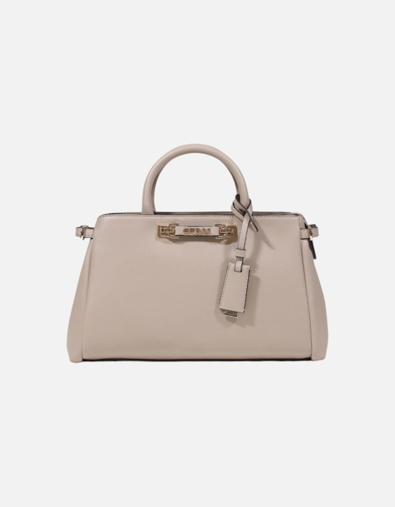 Handbag with Zip and Shoulder Strap Women - Beige Bags