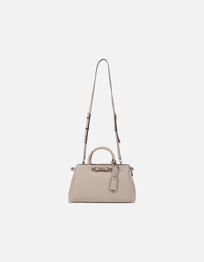 Handbag with Zip and Shoulder Strap Women - Beige Bags