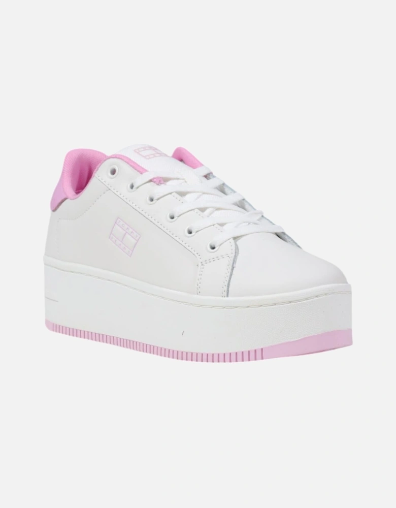 Slip-On Sporty Leather Sneakers Women - Pink