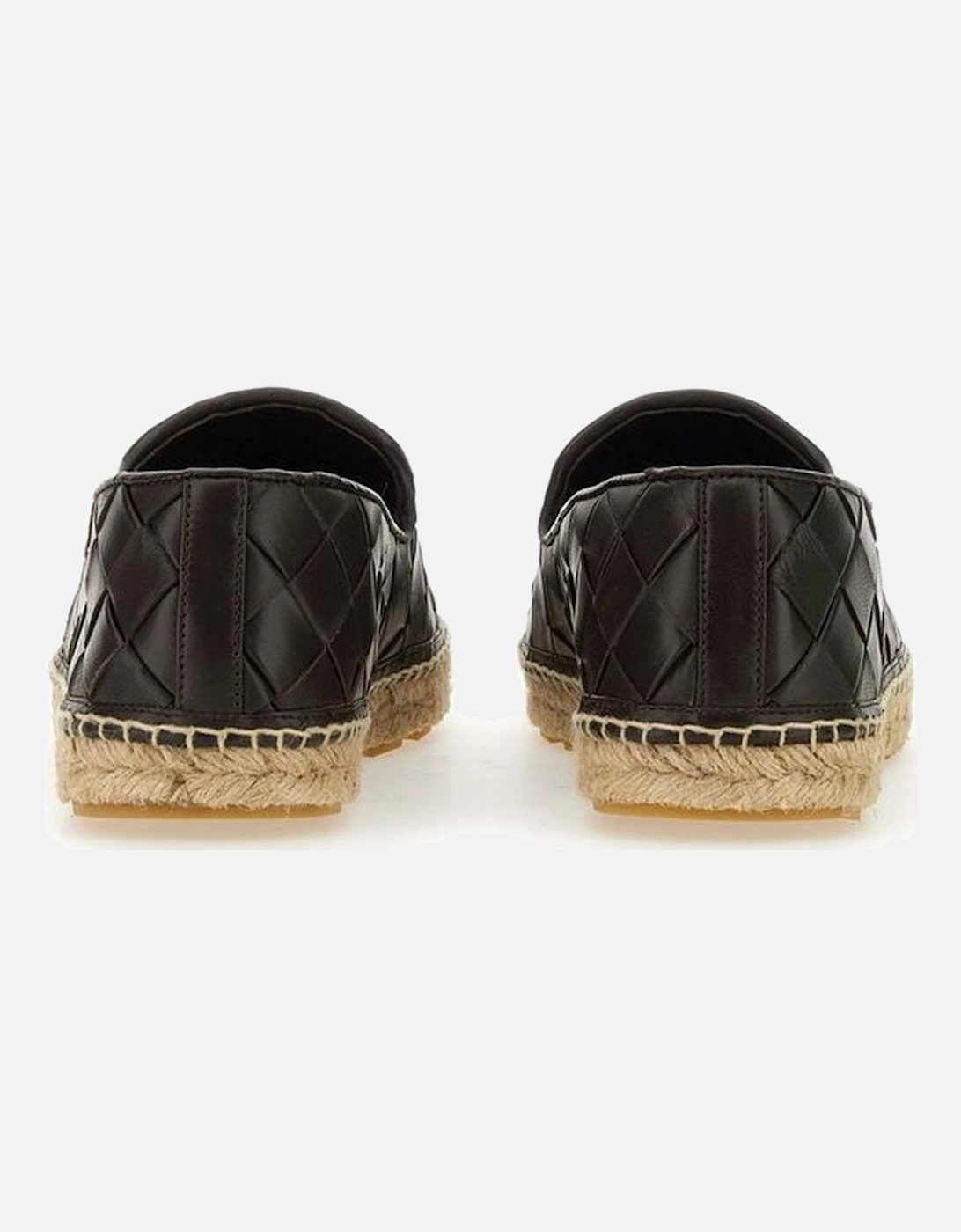 Intreccio Motif Calf Leather Slip-On Shoes Women - Brown