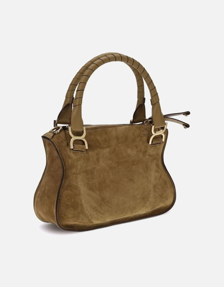 Small Suede Shoulder Bag with Leather Tassel Women - Brown