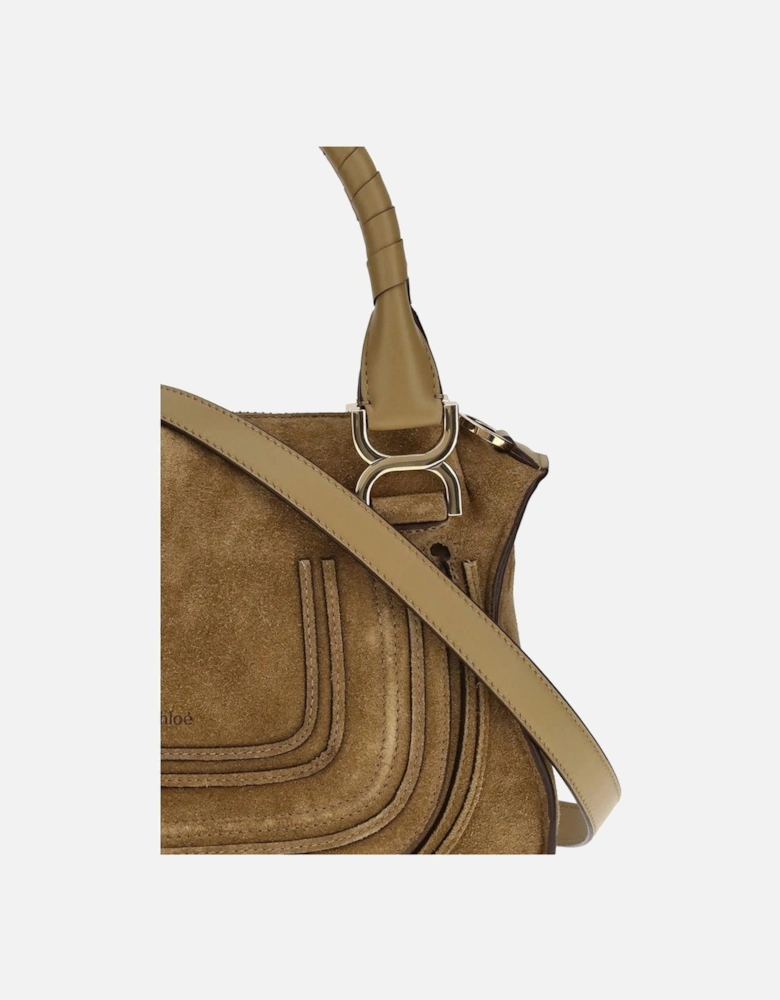 Small Suede Shoulder Bag with Leather Tassel Women - Brown