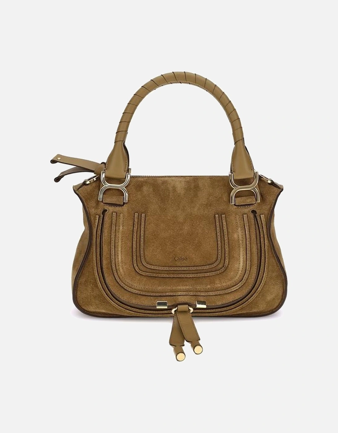 Small Suede Shoulder Bag with Leather Tassel Women - Brown, 5 of 4