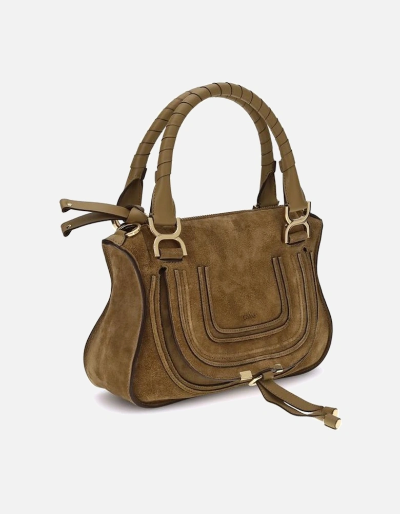 Small Suede Shoulder Bag with Leather Tassel Women - Brown