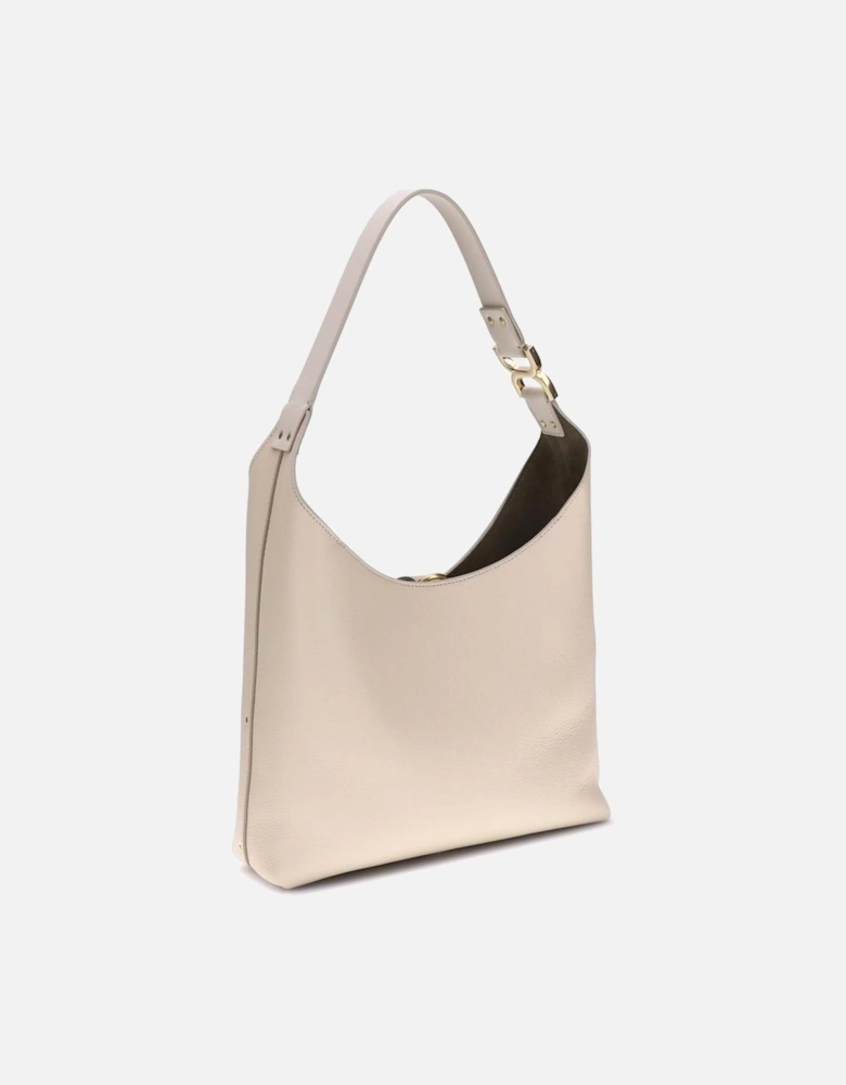 Leather Shoulder Bag with Tassel Detailing Women - Beige