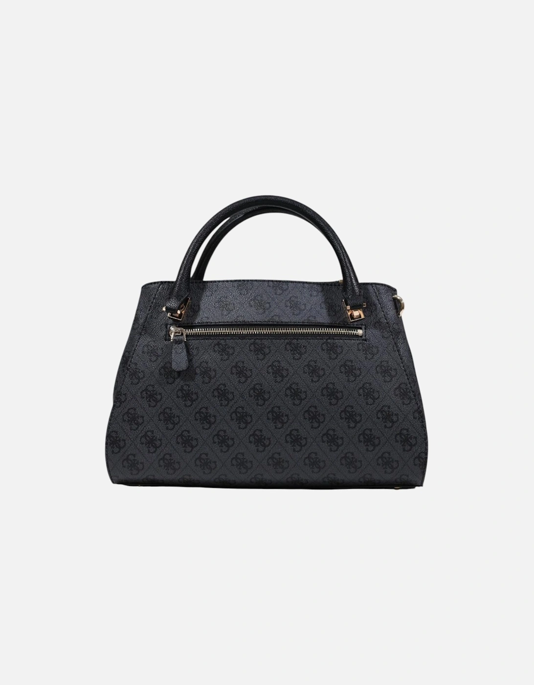 Printed Handbag with Shoulder Strap and Zip Closure Women - Grey Bags