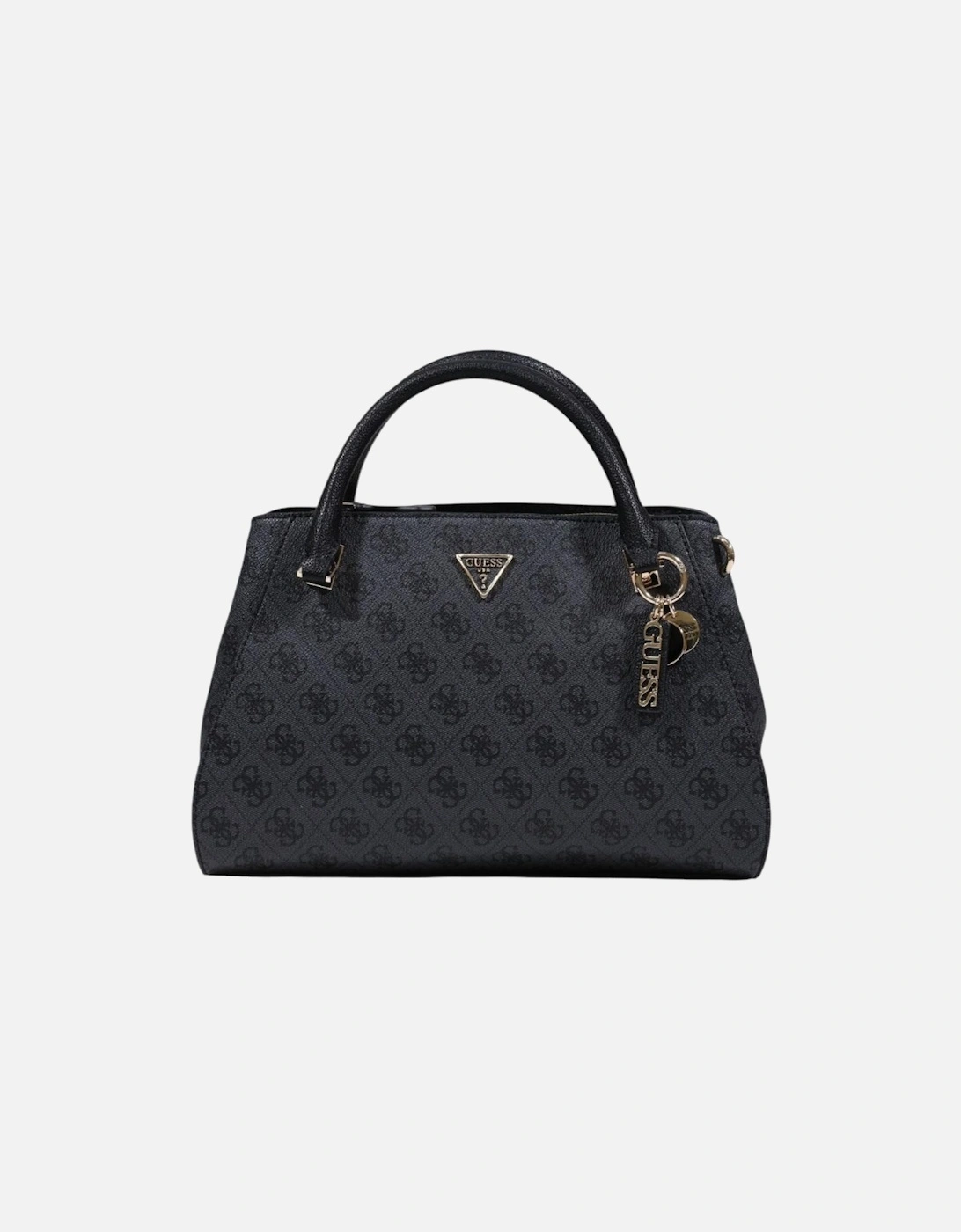 Printed Handbag with Shoulder Strap and Zip Closure Women - Grey Bags